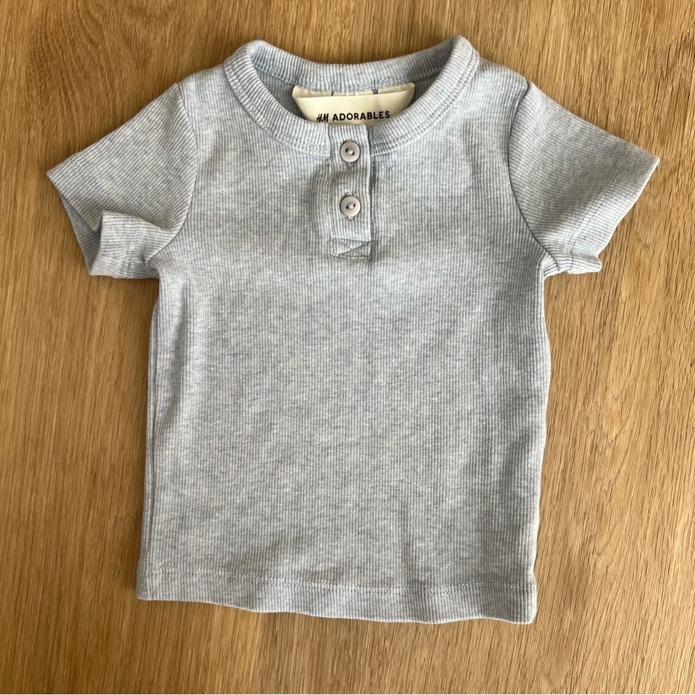 H&M Blue Ribber Infant Shirt